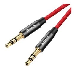 Кабель Baseus CAM30-C91 Yiven Audio Cable M30 AUX 3.5mm (M) to AUX 3.5mm (M) 1.5m Red+Black- фото