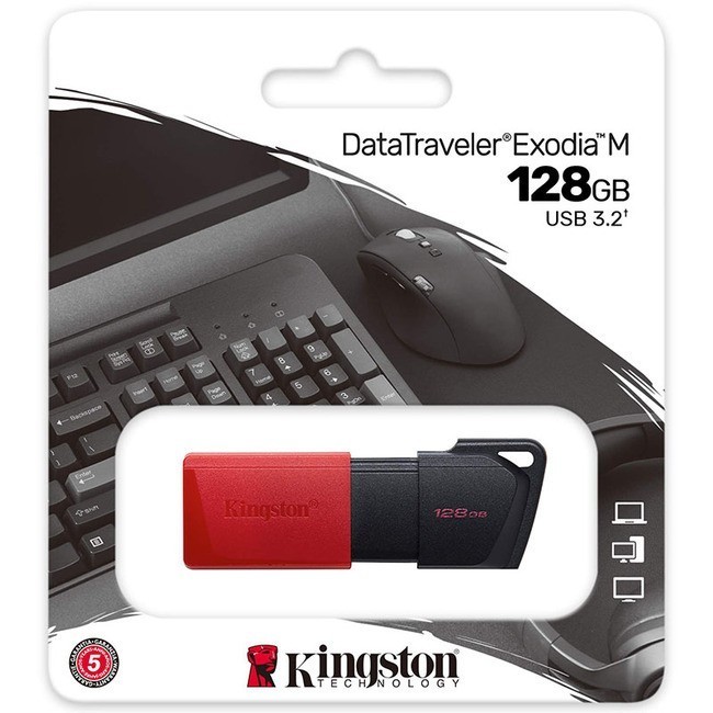 USB FLASH НАКОПИТЕЛЬ 128GB KINGSTON DATATRAVELER EXODIA M USB3.2 (DTXM/128GB)- фото3