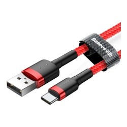 Кабель Baseus CATKLF-B09 Cafule Cable USB to Type-C 3A1m Red- фото3