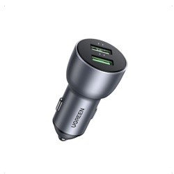 Автомобильное зарядное устройство UGREEN CD213 10144, 2 USB-A, 36W Fast Charge, Gray- фото2
