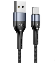 Кабель Usams US-SJ449 U55 USB Type-C 2A 1m Black (SJ449USB01)