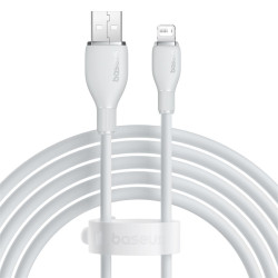 Кабель Baseus P10355700221-01 Pudding Series Fast Charging  Cable USB to iP 2.4A 2m Stellar White- фото