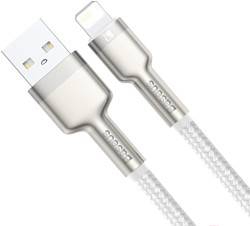 Кабель Baseus CALJK-B02 Cafule Series Metal Data Cable USB  to Lightning 2.4A 2m White- фото2