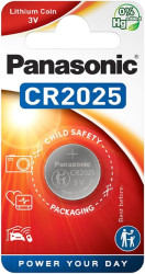 Батарейка Panasonic литиевая CR2025 блистер, 1 шт (CR-2025EL/1B)- фото