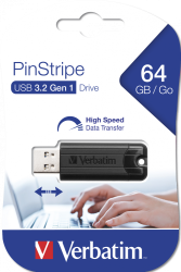 USB Flash Verbatim PinStripe USB 3.2 64GB (49318)- фото5