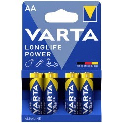 Батарейка AA LR6 Varta LONGLIFE POWER 4906 Алкалайн блистер 4 шт- фото