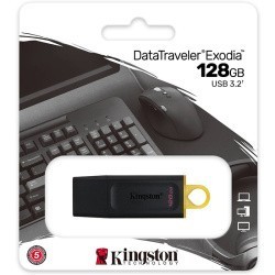 USB FLASH НАКОПИТЕЛЬ 128GB KINGSTON DATATRAVELER EXODIA USB3.2 (DTX/128GB)- фото3