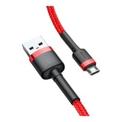 Кабель Baseus cafule USB для Micro 1M красный CAMKLF-B09- фото2