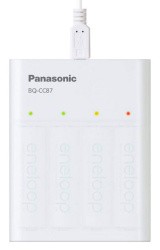 Зарядное устройство Panasonic USB in/out с функцией Power Bank+4AA 2000 mAh (K-KJ87MCD40USB)- фото3