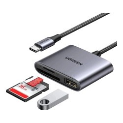 Картридер UGREEN CM387-80798; USB-C to SD/TF + USB- фото3