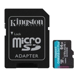 Карта памяти Kingston Canvas Go! Plus microSDXC 64GB (SDCG3/64GB)- фото