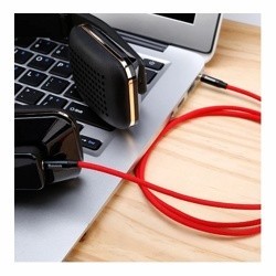 Кабель Baseus CAM30-C91 Yiven Audio Cable M30 AUX 3.5mm (M) to AUX 3.5mm (M) 1.5m Red+Black- фото6