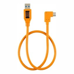 Кабель Tether Tools TetherPro USB 3.0 to USB-C Right Angle Adapter 50cm Orange [CUCRT02-ORG]- фото2