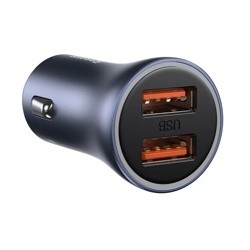 Автомобильное зарядное устройство Baseus TZCCJD-A0G Golden Contactor Pro Car Charger 2 USB 40W (кабель USB-Type-C 5A) Dark Gray- фото2