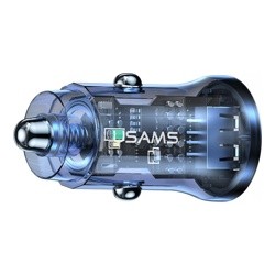 Автомобильное зарядное устройство Usams С31 Transparent Dual USB US-CC162 (CC162CC02)- фото2