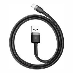 Baseus cafule кабель For lightning 1.5A 2M серый+черный CALKLF-CG1- фото2