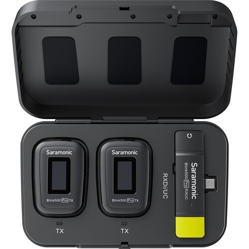 Радиостистема Saramonic Blink500 Pro B6 приемник и 2 передатчика с кейсом-зарядкой для телефона - фото2 Радиостистема Saramonic Blink500 Pro B6 приемник и 2 передатчика с кейсом-зарядкой для телефона - фото2